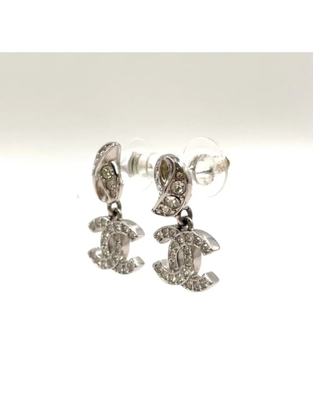 Chanel CC Logo Metal Earrings